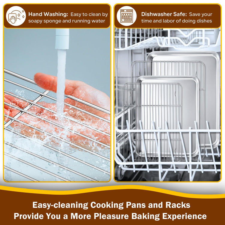 16 + 12.5 Inch Baking Sheet with Rack Set