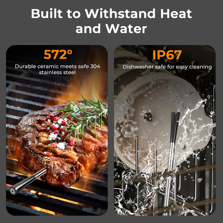 Wireless Meat Thermometer Digital Smart APP for 820 ft Range