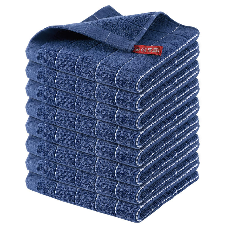 100% Cotton Terry Kitchen Dish Cloths (8 Count)
