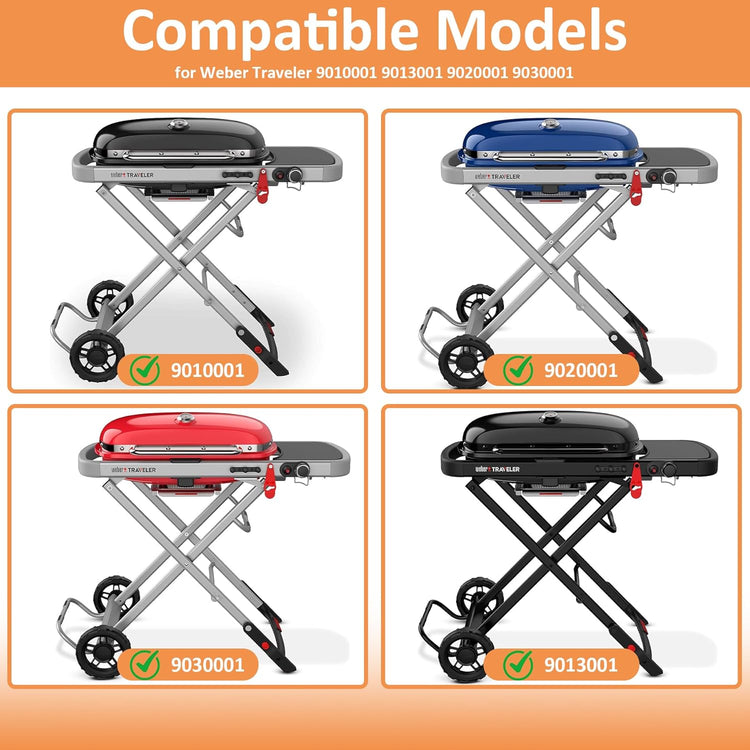7034 Cast Iron Griddle for Weber 9010001 Traveler Portable Gas Grill, Replacement for Weber9010001, 9013001, 9020001 Gas Grill Accessories, Compatible with Weber Traveler Griddle Part - Nestoria