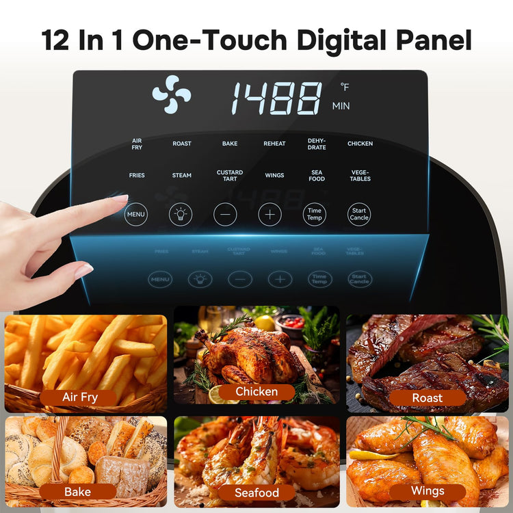Air Fryer 6.34 QT Digital Airfryer with Visible Window