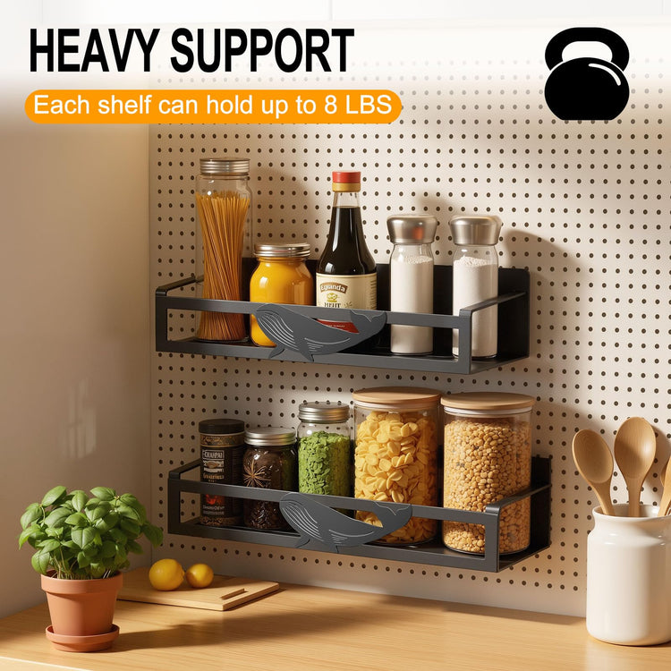 Magnetic Spice Rack for Refrigerator (4 Count)