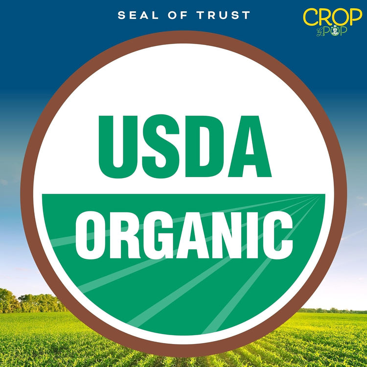 CROP BY POP - Organic Sun Dried Apricots, No Sugar Added, Unsulphured (32oz, 2 LB) Bulk Dry Fruits Packed Fresh in Resealable Bag - USDA Organic, Non GMO, Kosher