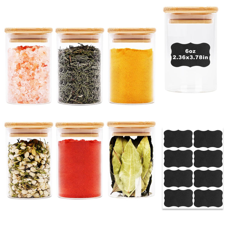 6oz Glass Food Storage Jars (6 Count)