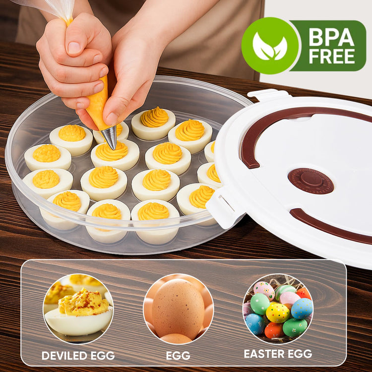 2 Pack Deviled Egg Container with Lid (2 Count)