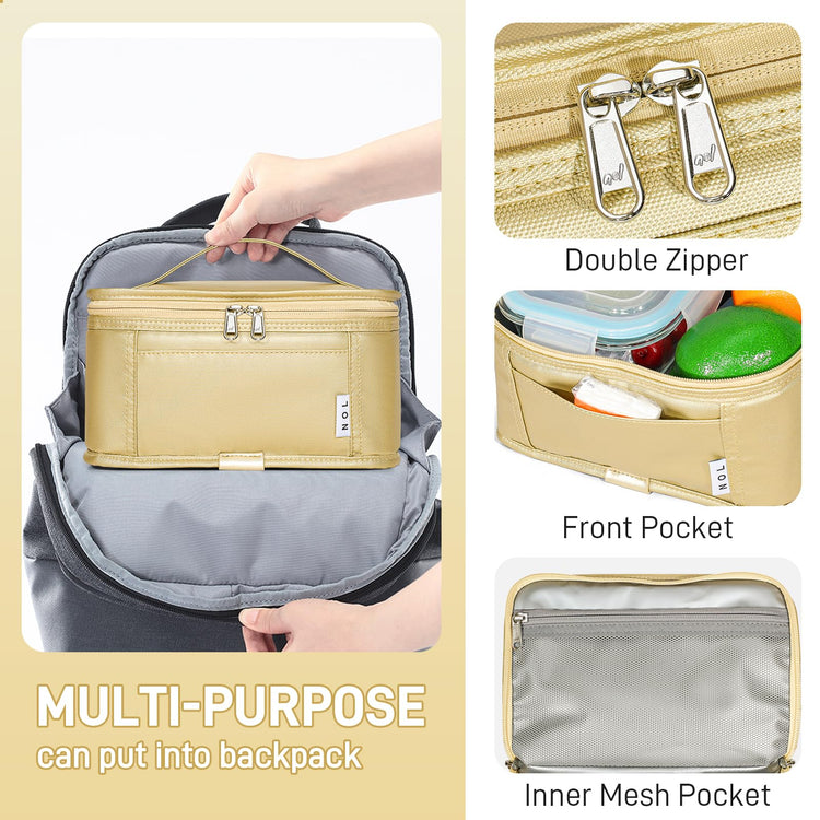 NOL Small Lunch Bag Mini Lunch Box Insulated Lunch Bag for Men
