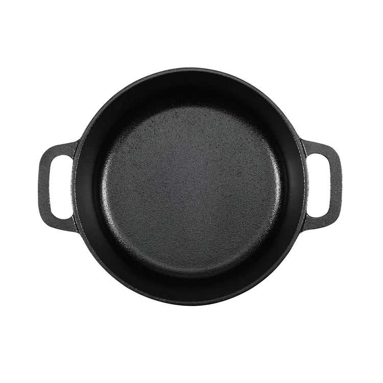 Pre Seasoned Cast Iron Mini Dutch Oven Pot with Lid and Dual Handles