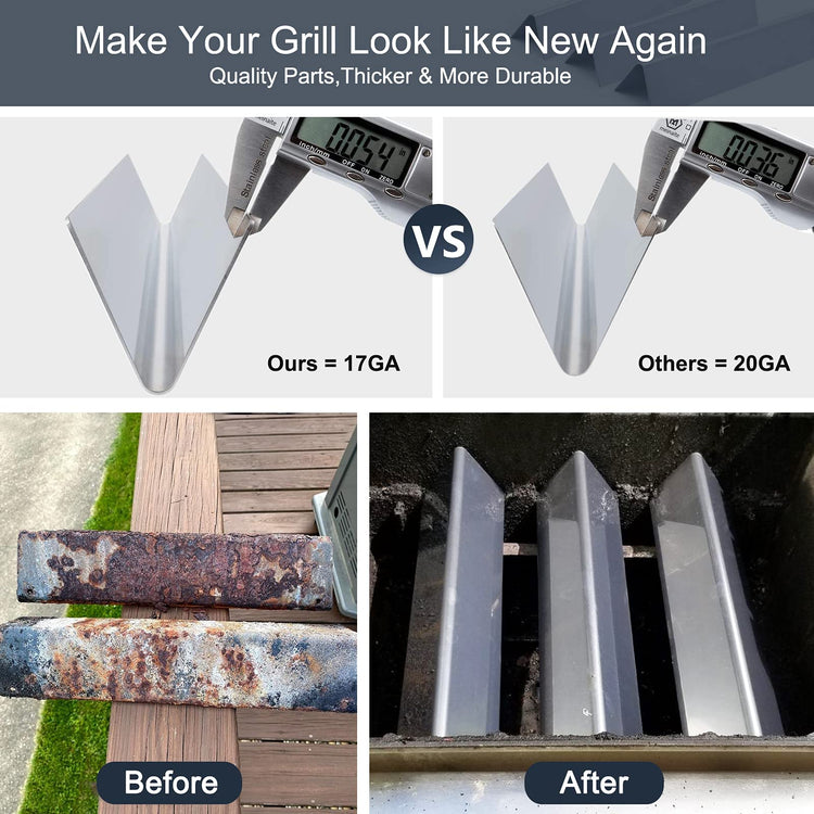 7635 Grill Flavorizer Bars for Weber Spirit E210 E220 S210 S215