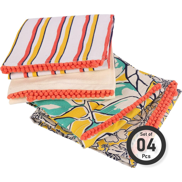 Printed Cotton Kitchen Towels (4 Count)