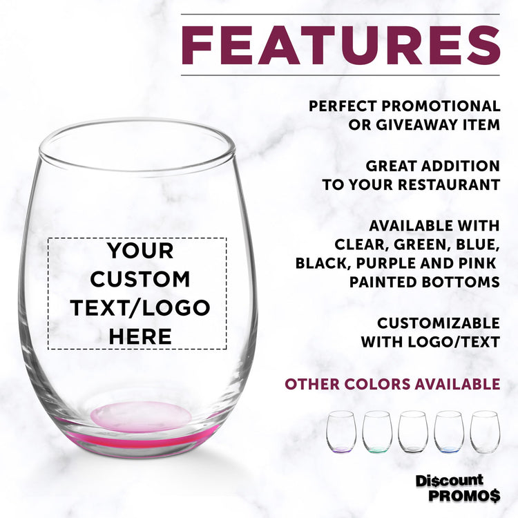 Custom Stemless Wine Glasses by ARC 5.5 oz Set of 12 (100 Count)