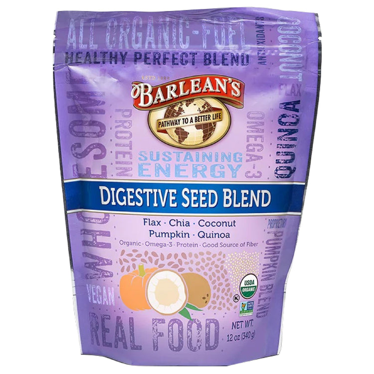Organic Digestive Seed Blend Fiber Supplement with Whole Chia (12 Ounce)
