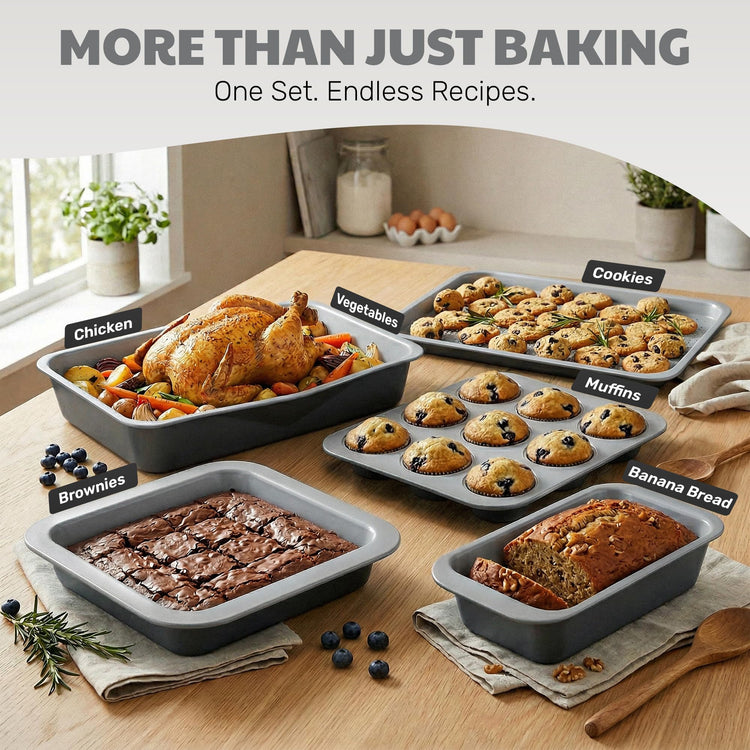6 Pc Stackable Baking Pans Set (6 Count)