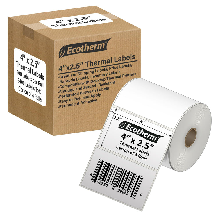4" x 2.5" Thermal Labels (2400 Count)
