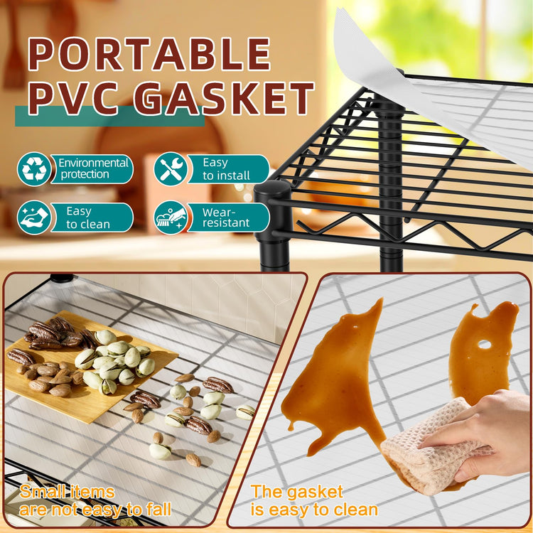 Small Wire 3 Adjustable Shelves Pantry Metal Shelf Floor Organizer