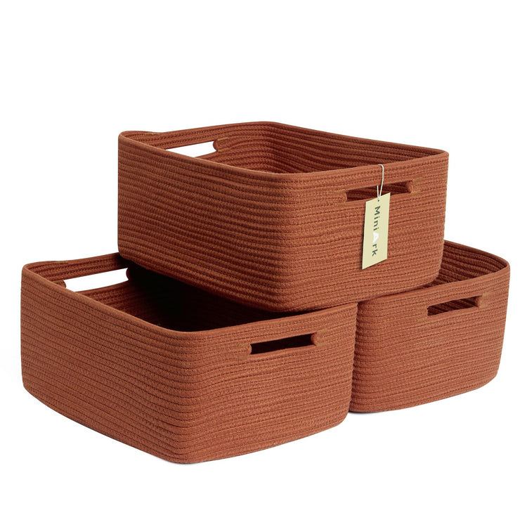 Large Storage Baskets for Shelves (3 Count)