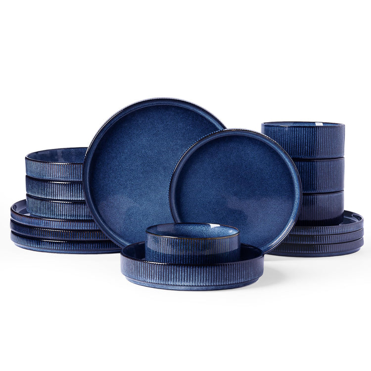 Star Stoneware Dinnerware Sets with Pasta Bowls (16 Count)