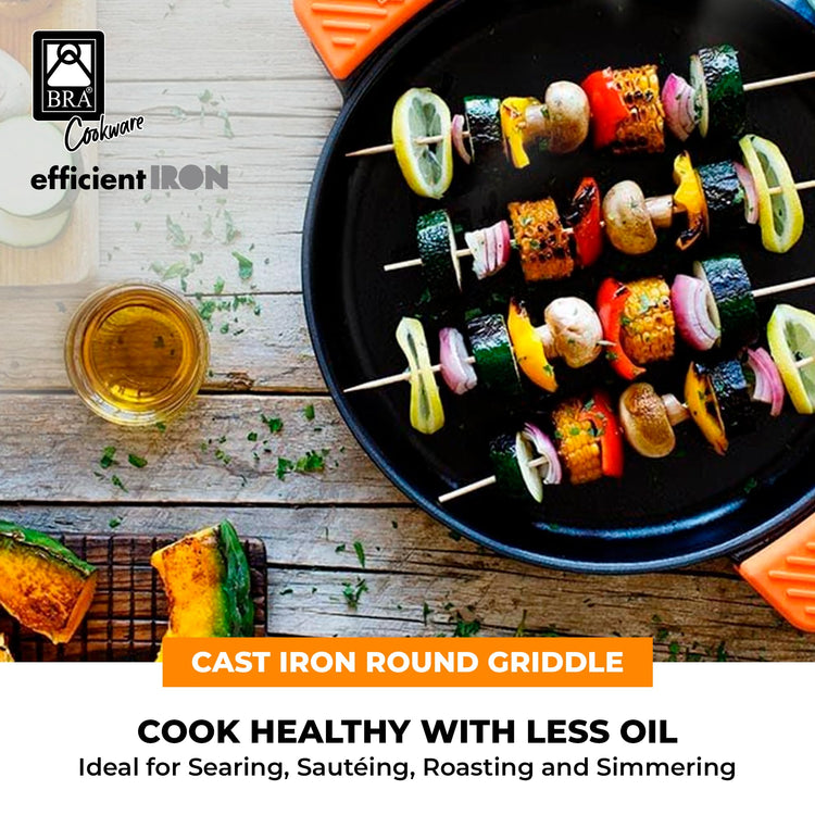 COOKWARE Efficient Iron Round Smooth Grill