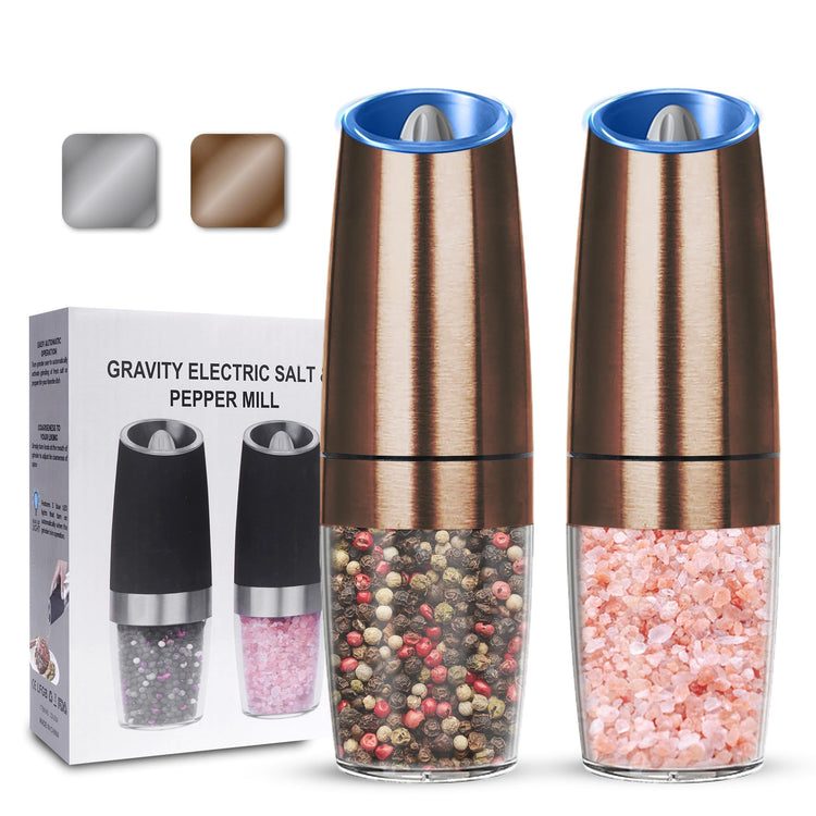 Battery Operated Gravity Salt And Pepper Grinder Set (2 Count)