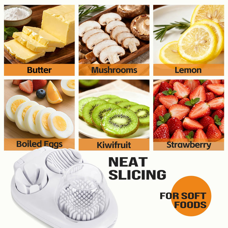 3-In-1 Egg Slicer, White