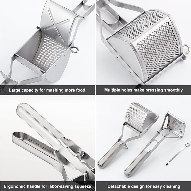 MyLifeUNIT Potato Ricer, Heavy Duty Commercial Potato Ricer and Masher