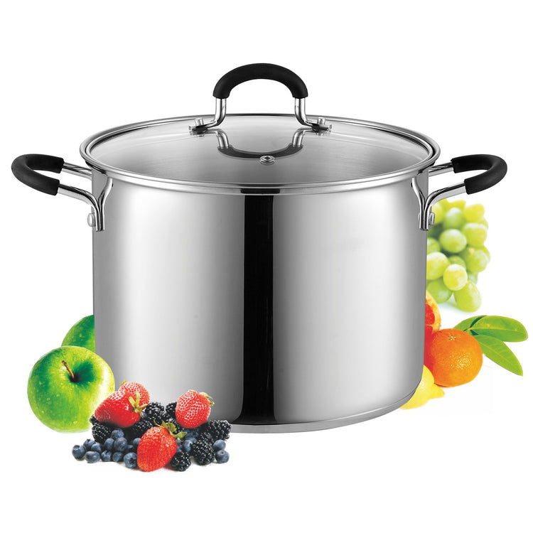 8 Quart Stainless Steel Stock Pot with Lid