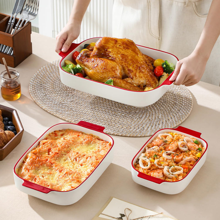 Ceramic Casserole Dishes Set of 3 (3 Count)