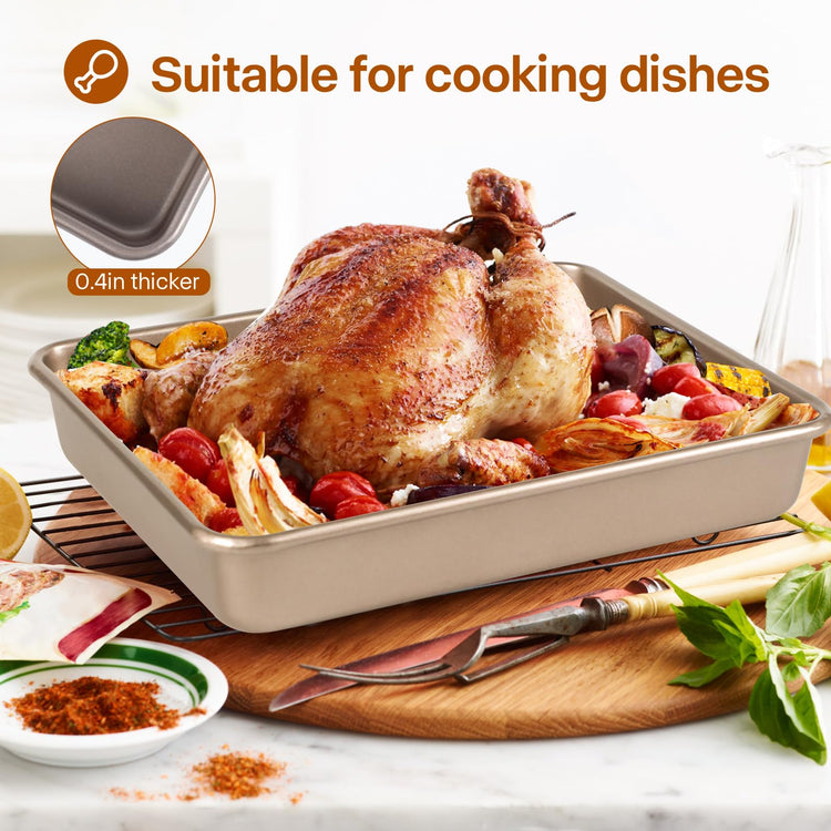 Deep Baking Pans Set (3 Count)
