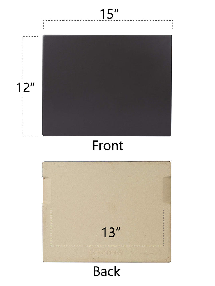 Pizza Stone Ceramic Coating 15"x12" Rectangular Pizza Stone for Oven Grill BBQ