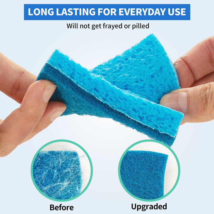 Non Scratch Cellulose Scrub Sponges 24 Pack (24 Count)