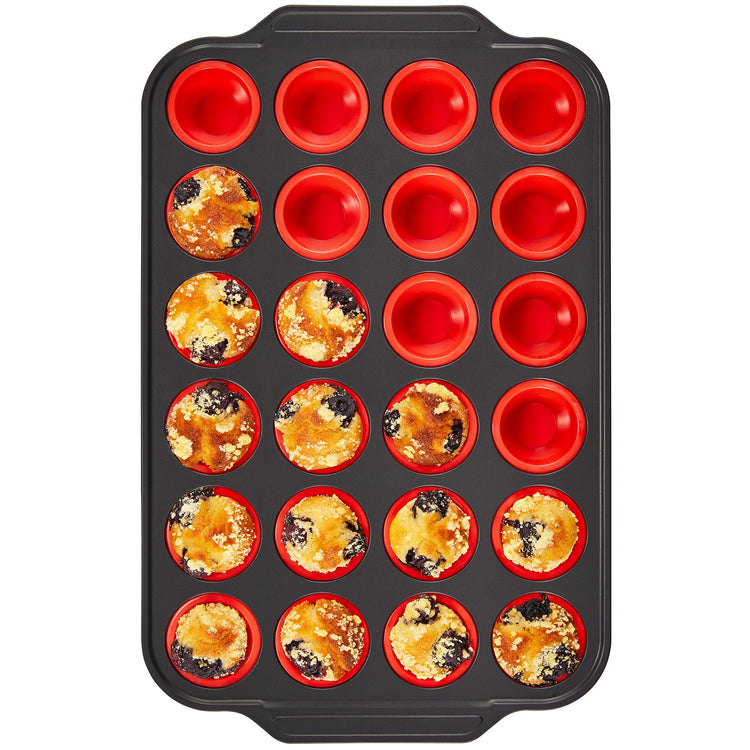 Silicone Mini Muffin Pan with Metal Frame