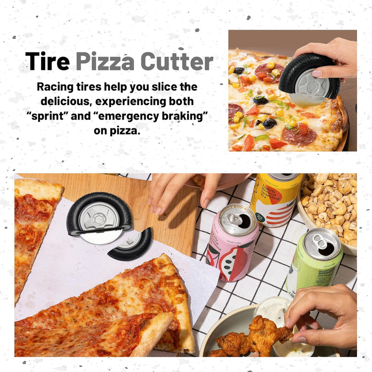 YOBRO Tire Pizza Cutter Wheel By YOBRO- Pizza Cutter, Pizza Slicer Stainless Steel, Funny Kitchen Accessories,gift for Car Lovers,White Elephant Gifts,Stocking Stuffers for Family