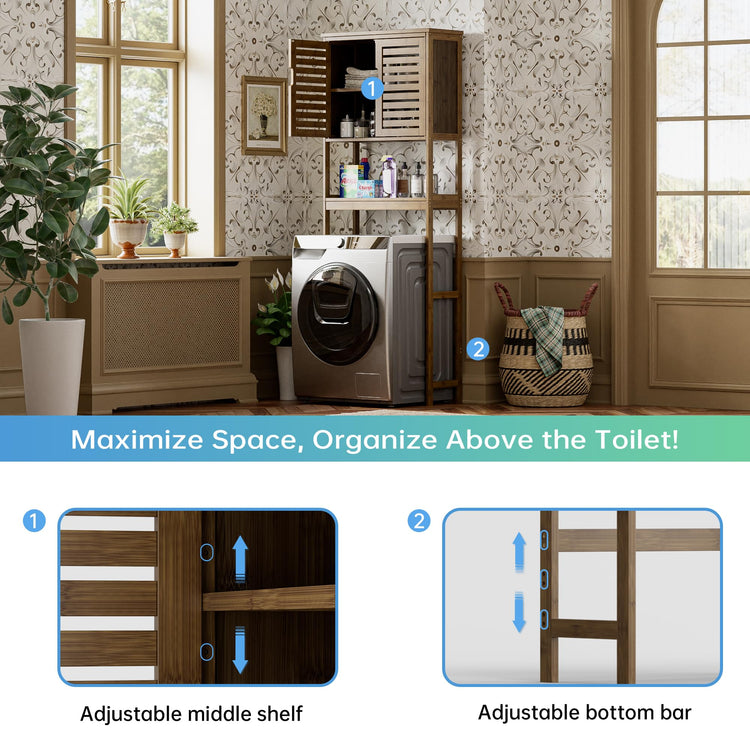 Bathroom Storage Shelf with Cabinet