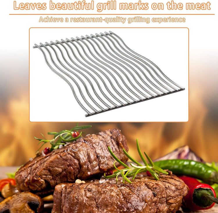 S8C011 Stainless Steel Cooking Grid Grates, Heat Plate and Grill Burner Tube Replacement Parts for Napoleon Gas Models LEX485/605/730 LE LD485 Series Grills S81001