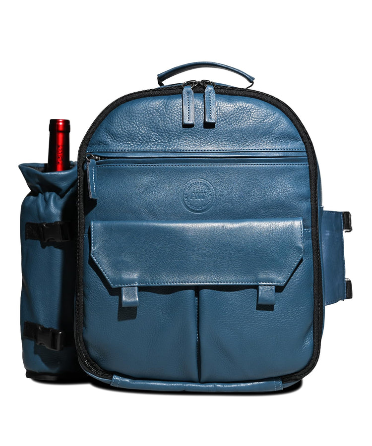 Genuine Leather Picnic Backpack for 4