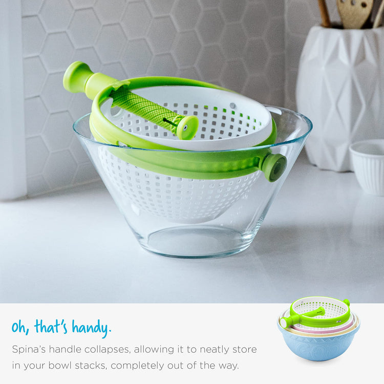 Spina 2-in-1 Collapsible Salad Spinner & Colander