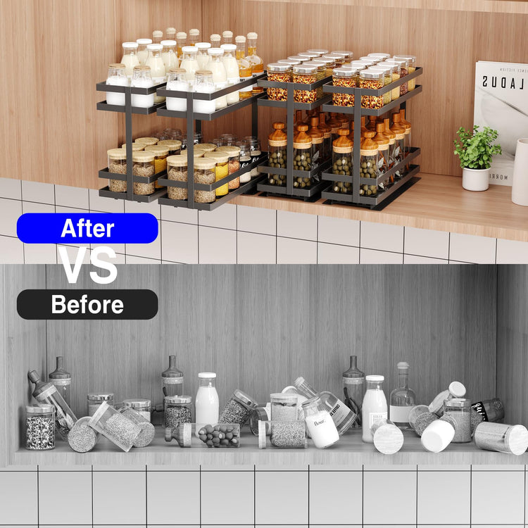 2 Pack Pull Out Spice Rack Organizer for Cabinet (2 pound(s))