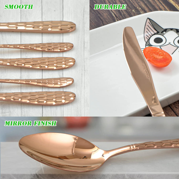 Hammered Silverware Set 20