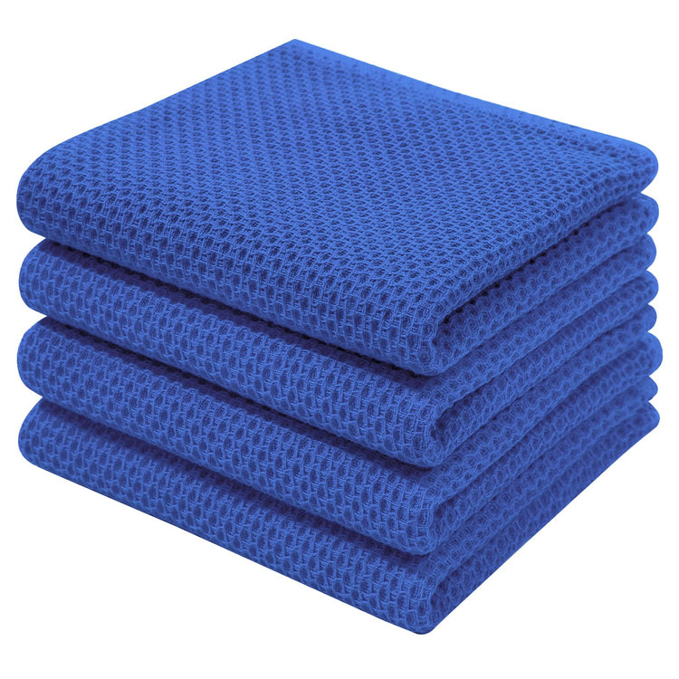 100% Cotton Waffle Weave Kitchen Dish Towels 4 (4 Count)