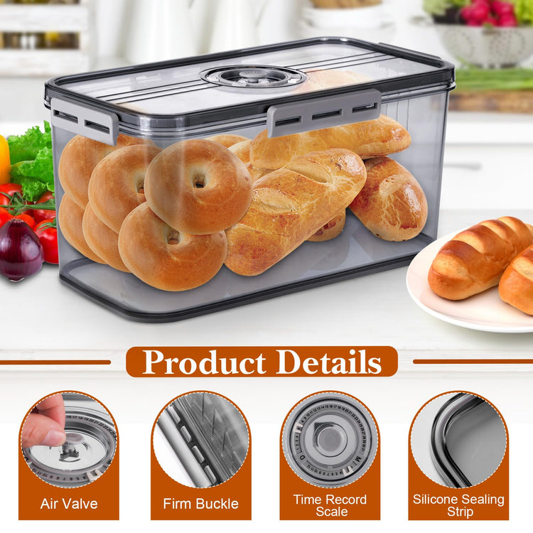 Bread Box for Homemade Bread Boxes for Kitchen Counter Airtight