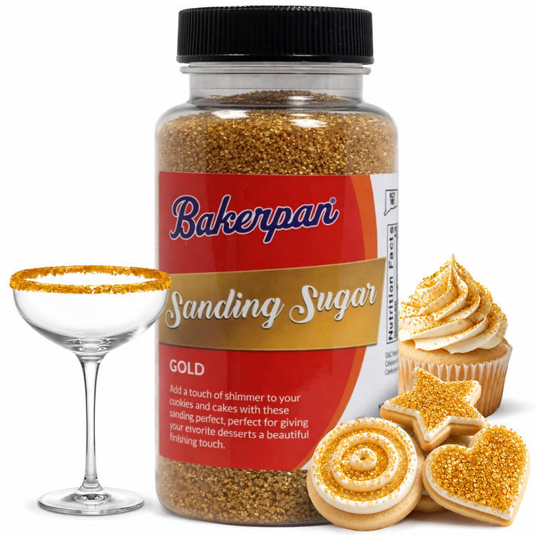 Gold Sanding Sugar for Baking & Cookie Decorating (5 Ounce)