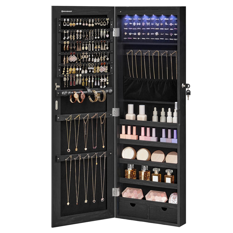 Mirror Jewelry Cabinet Armoire