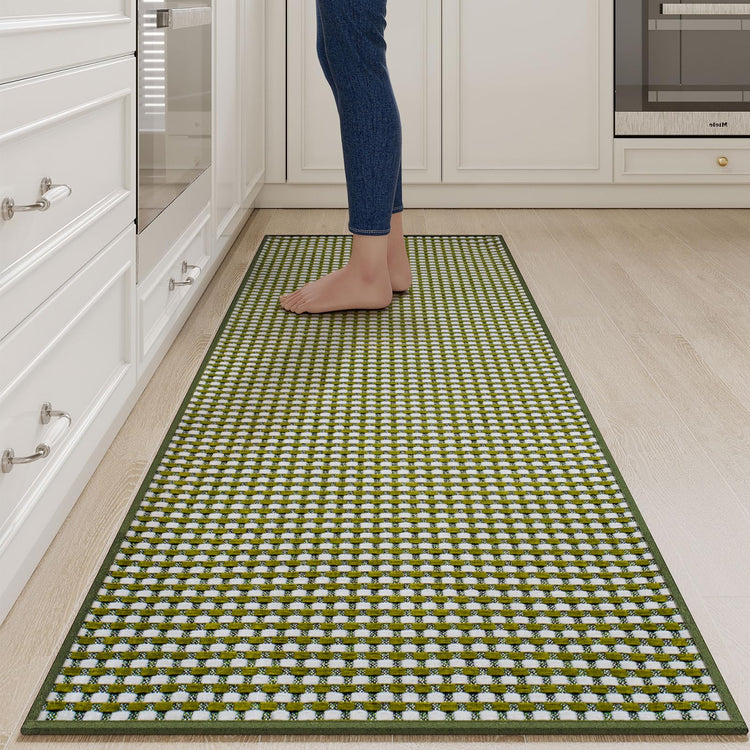 Long Kitchen Runner Rugs Kitchen Mat Non Slip Washable Blue 24"x71" (17.14 Sq Ft)