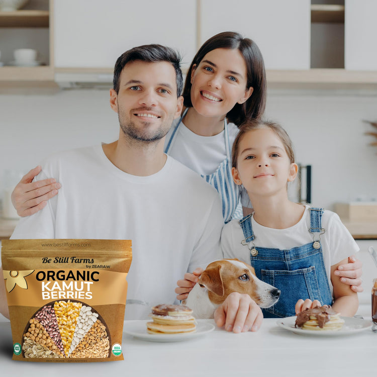 Organic Kamut Wheat Berries Khorasan 4.8lb (76.8 Ounce)