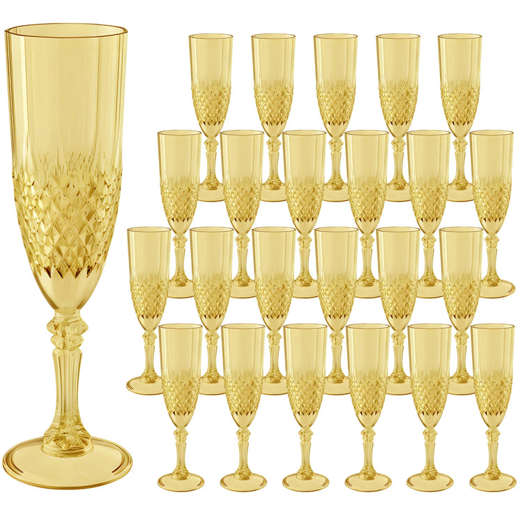 24 Pack Plastic Champagne Flutes (24 Count)