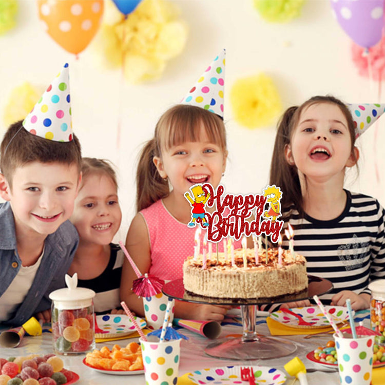 Brt Simpson Happy Birthday Cake Topper (10 Count)