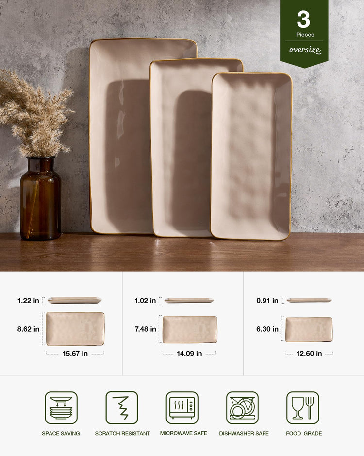 Serving Platters Set of 3 Sizes (3 Count)