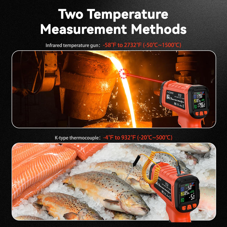 Infrared Thermometer Temperature Gun 2732°F 50
