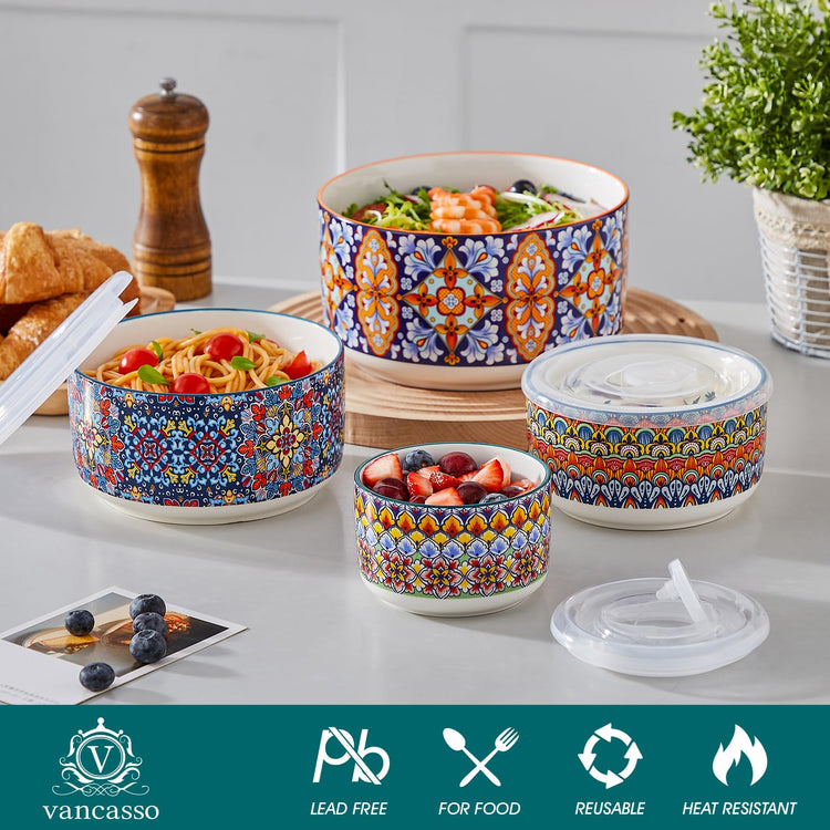 SIMI Serving Bowls with Lids (4 Count)