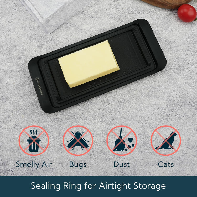 Airtight Butter Dish with Lid for Countertop and Fridge