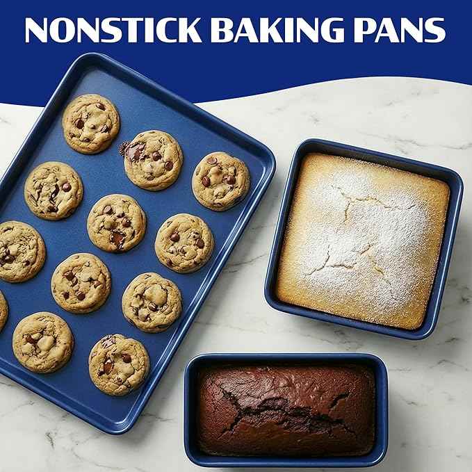 Granitestone Ceraluxe 20 Pc Ceramic Cookware Set Nonstick, Complete Pots and Pans Set Non Stick with 5 Pc Bakeware Set, Deep Frying Pan Set, & Steamer, Non Toxic PFOA Free, Oven & Dishwasher Safe